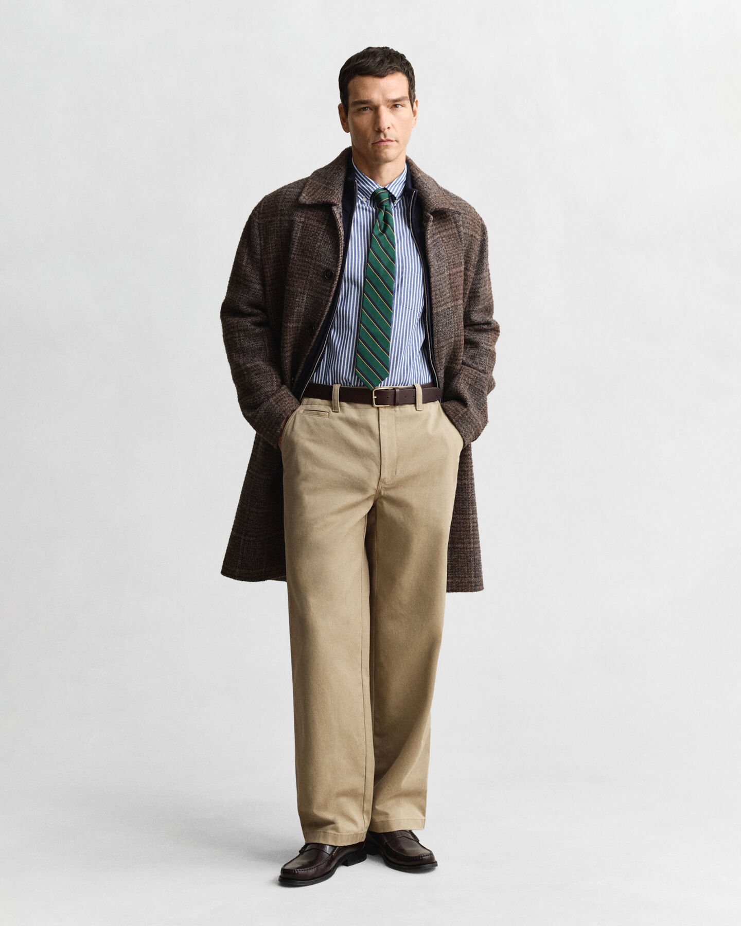 Camisa Regular Fit clásica de popelina a rayas