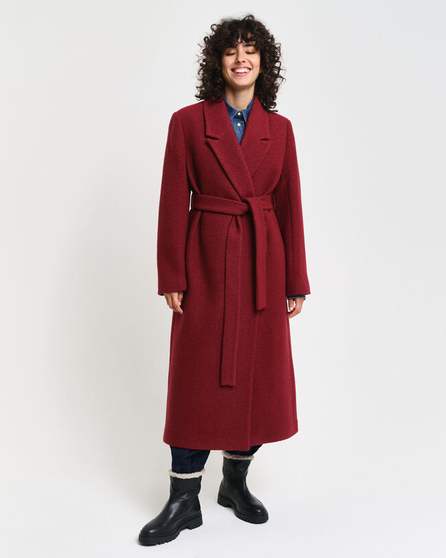 Abrigo cruzado con textura