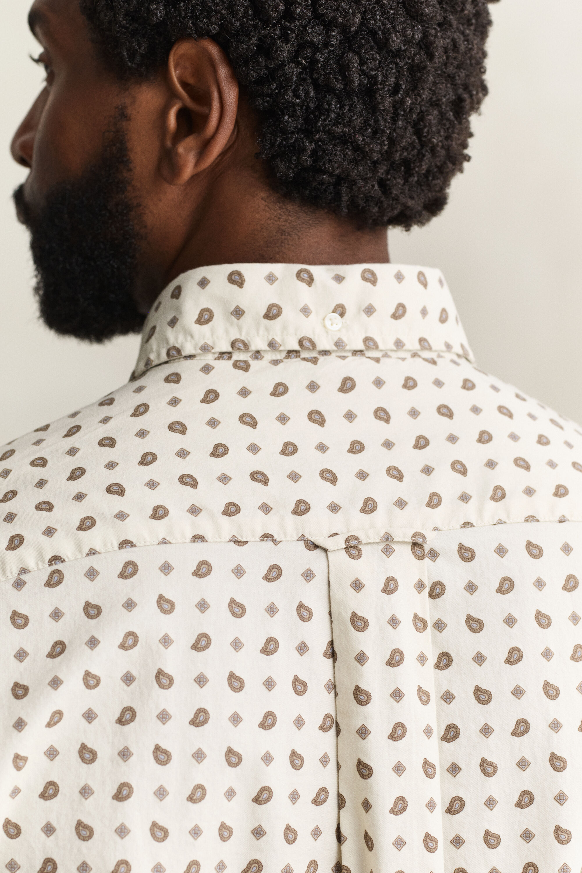 Camisa de sarga con estampado de cachemir