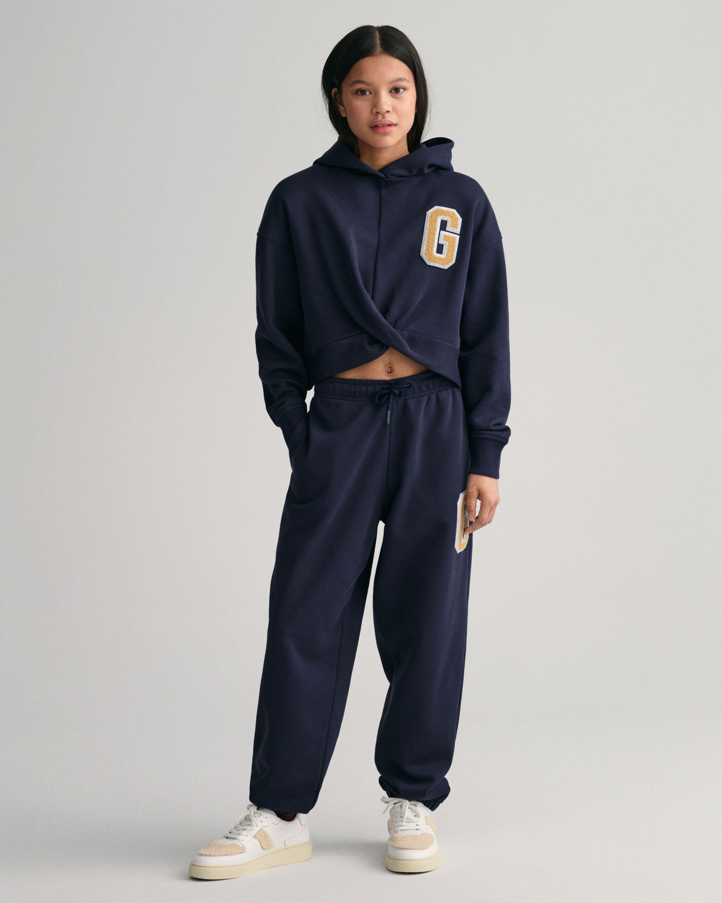 Sudadera con capucha y nudo Teen Girls