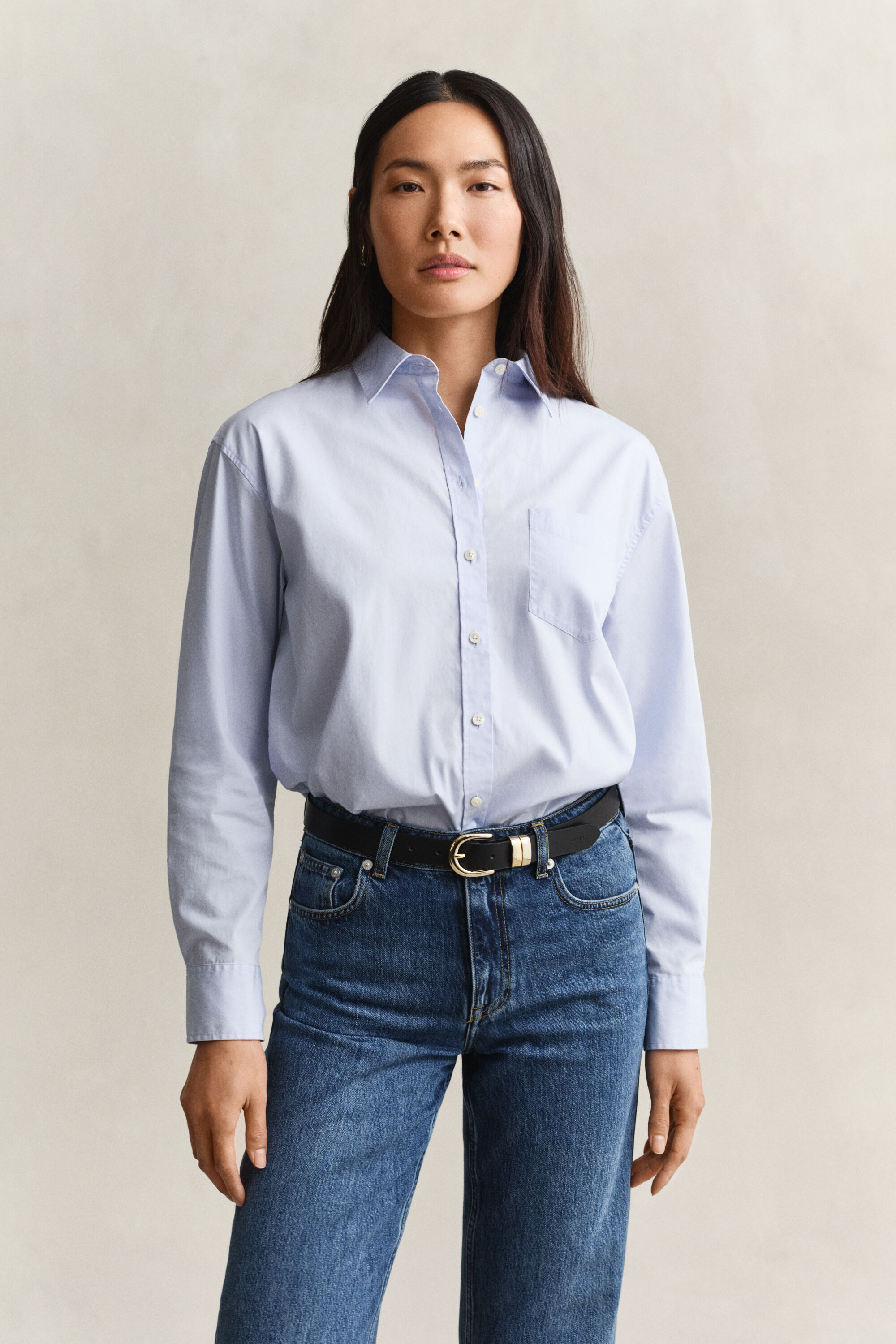Camisa Relaxed Fit clásica de popelina