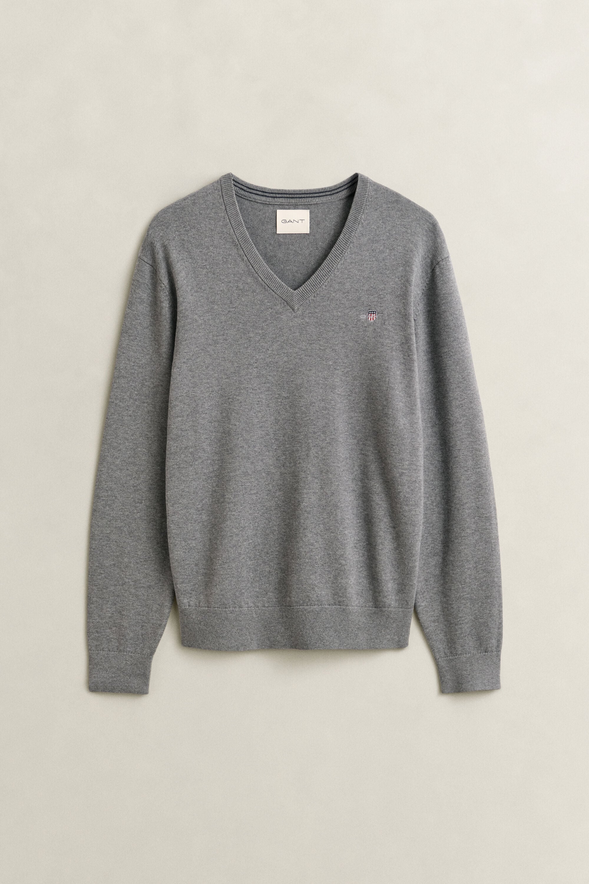 Jersey de algodón con cuello de pico