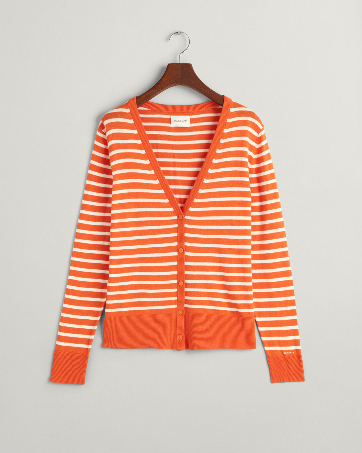 C&aacute;rdigan a rayas de punto fino