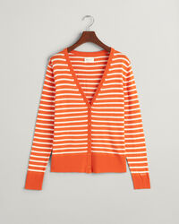 C&aacute;rdigan a rayas de punto fino