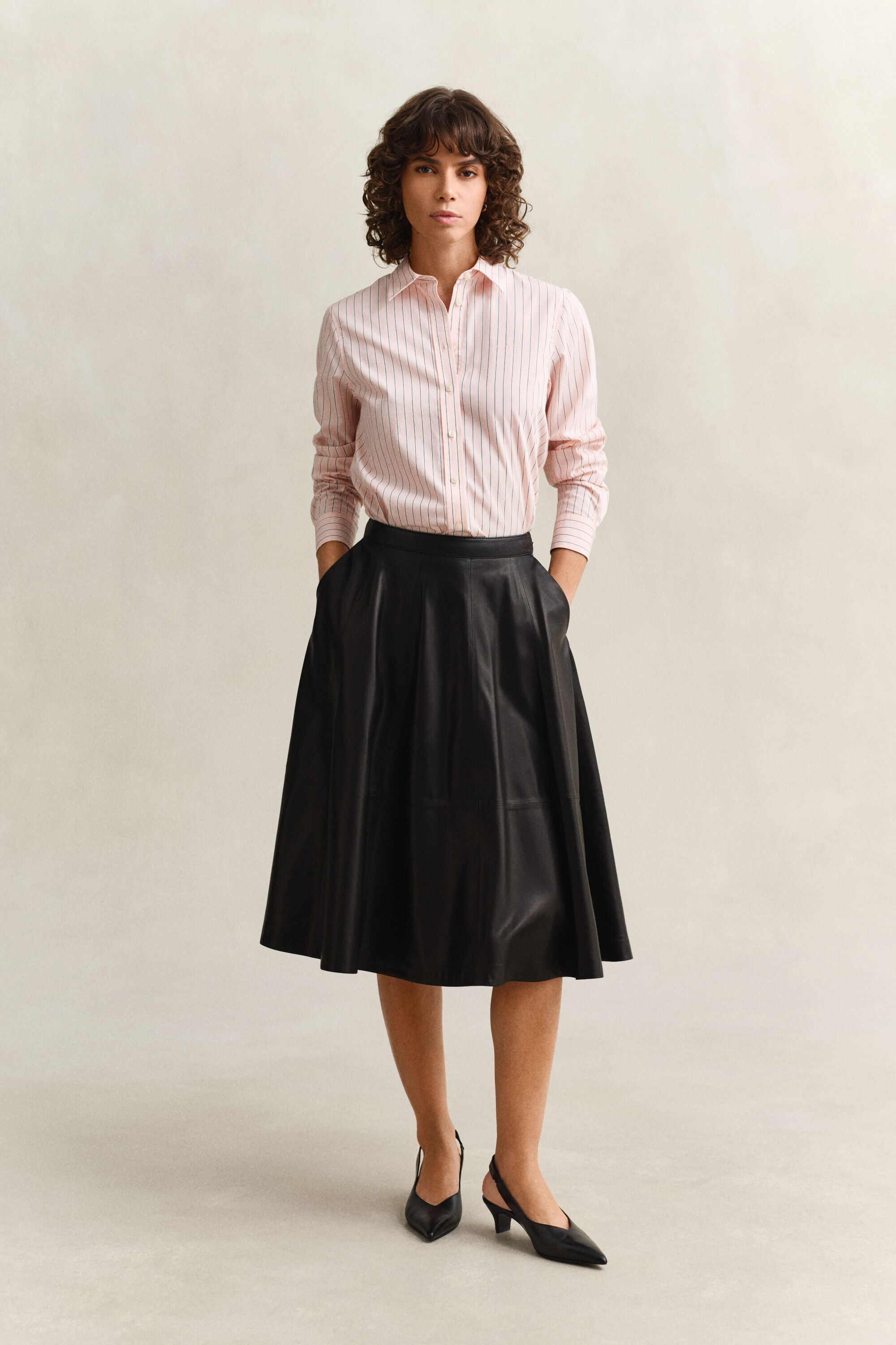 Camisa Regular Fit clásica de popelina a rayas