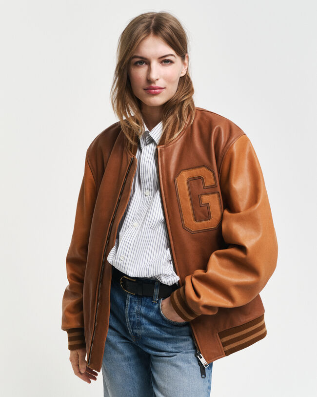 GANT Varsity Jacket de piel