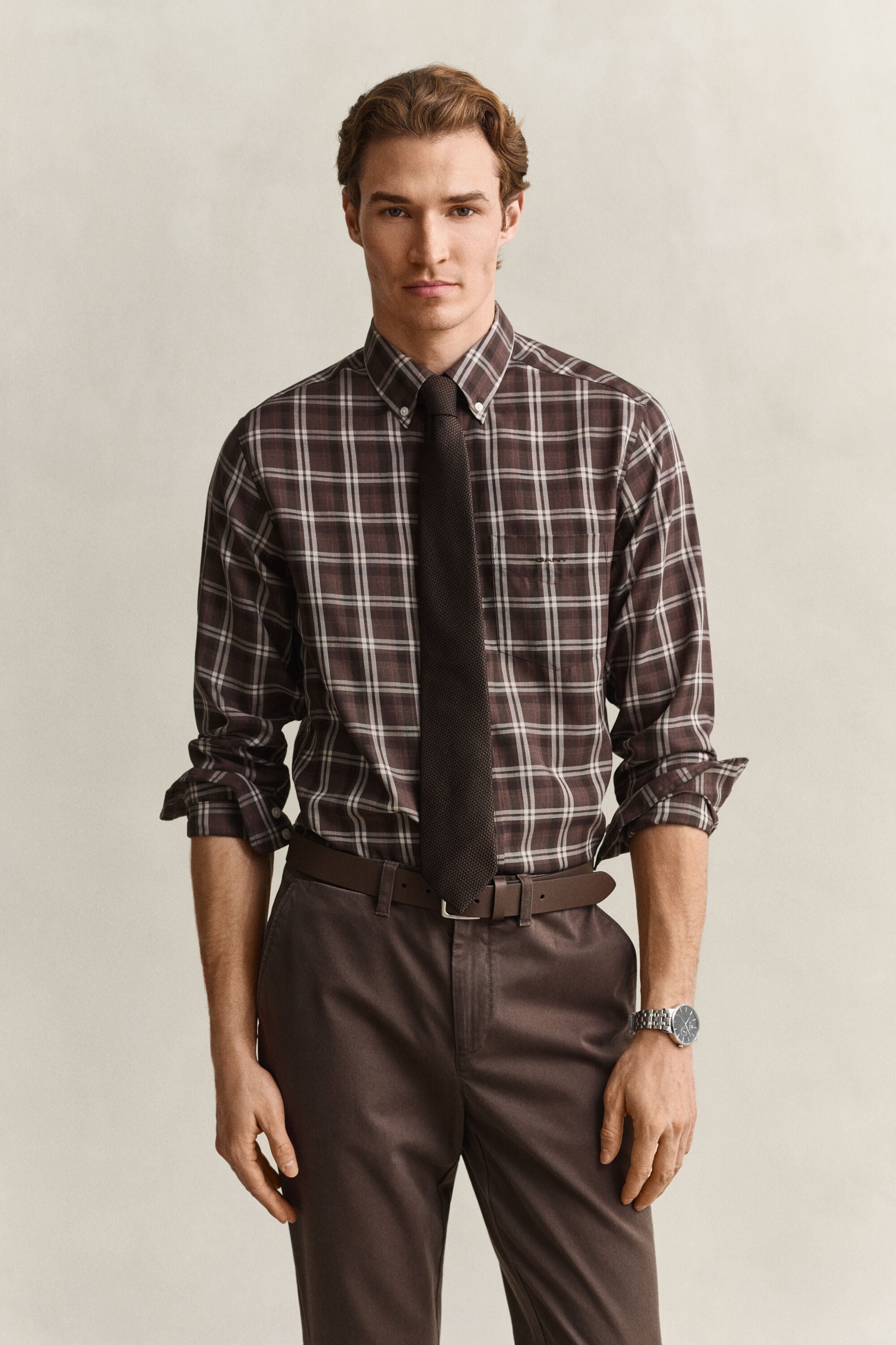 Camisa de sarga a cuadros