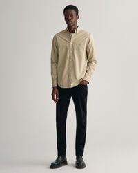 Camisa Regular Fit de popelina con microestampado de cuadros