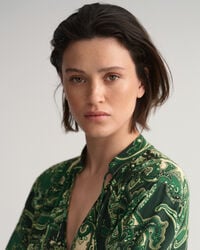 Vestido con cuello recto Paisley