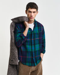 Camisa Regular Fit de sarga a cuadros