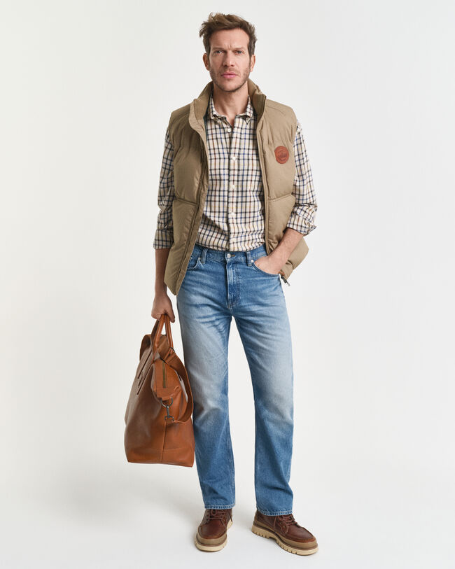 Camisa Relaxed Fit de sarga a cuadros