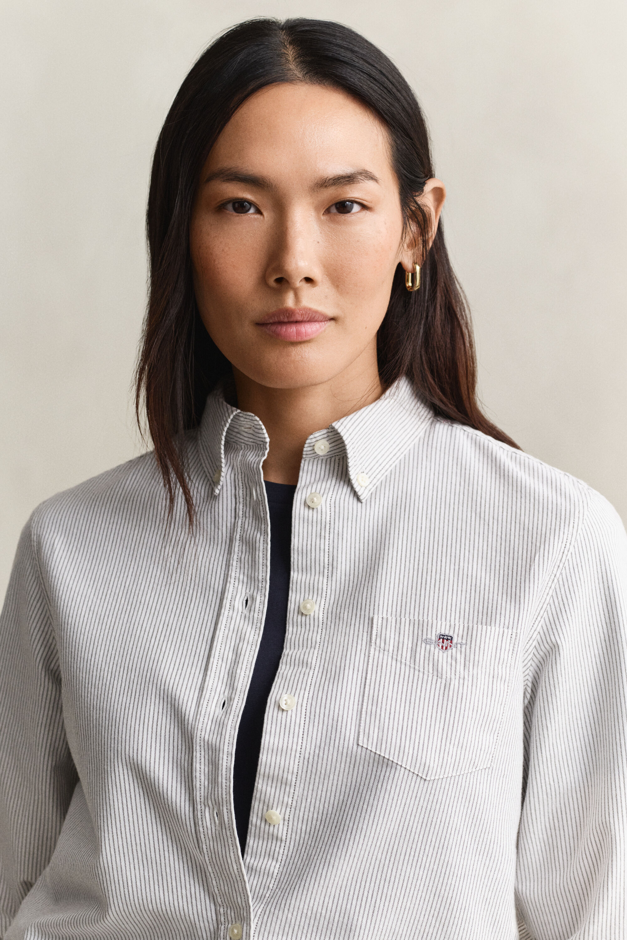 Camisa Oxford clásica a rayas