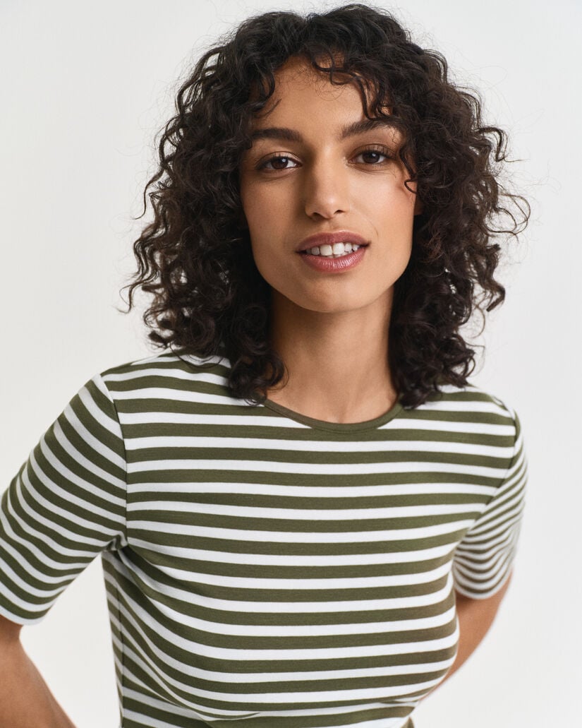 Camiseta acanalada de rayas