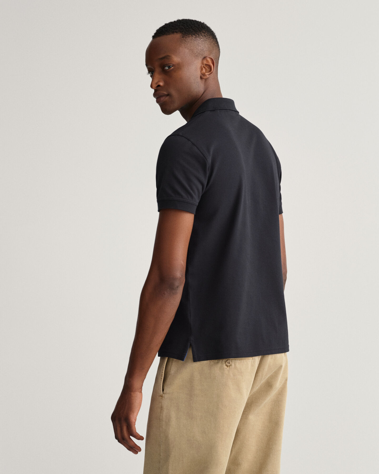 Rugger de piqué con cuello en contraste