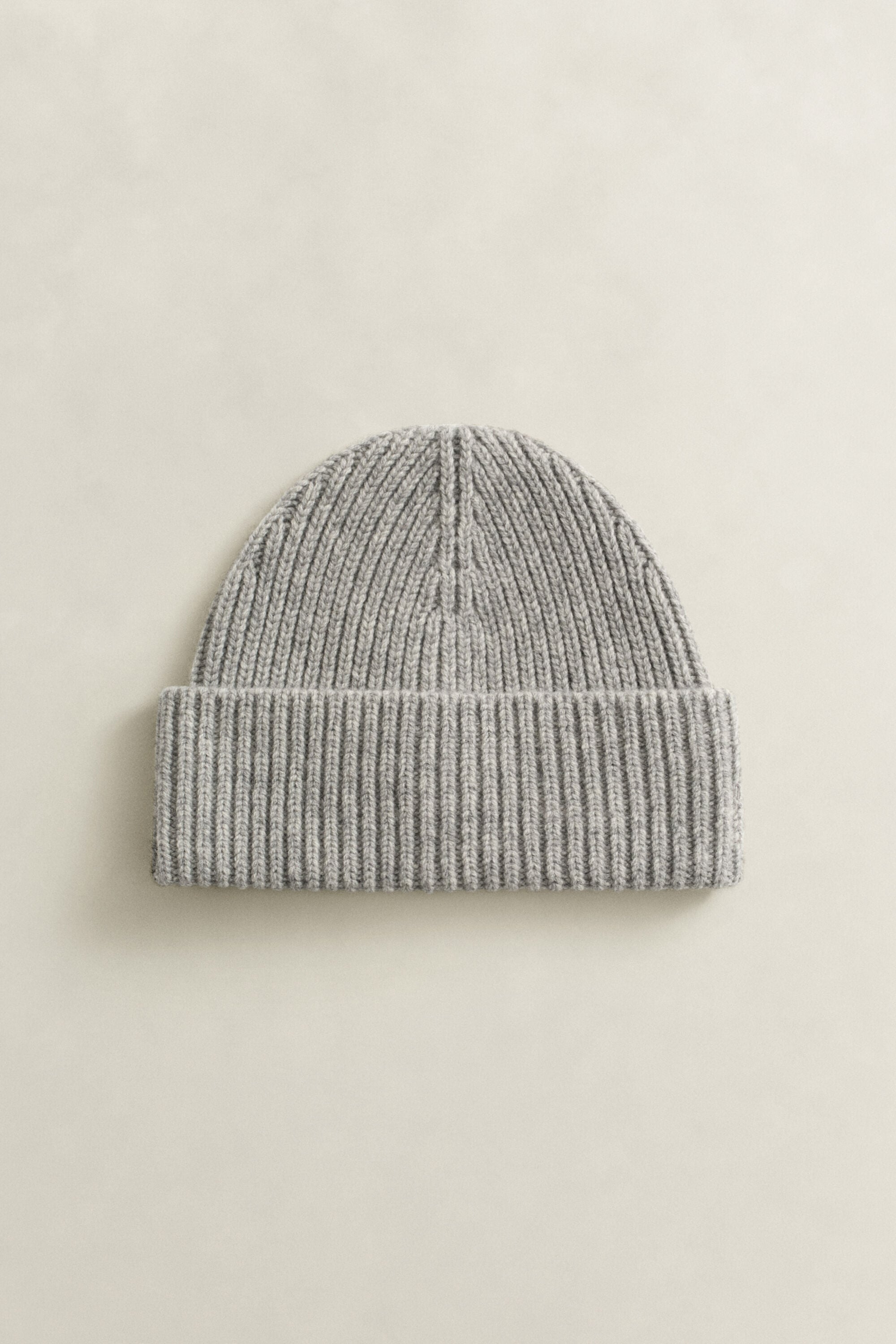 Gorro acanalado de mezcla de lana y cachemir