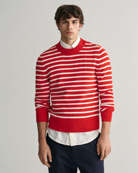 Jersey de algod&oacute;n con cuello redondo Breton Striped Shiny