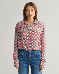 Camisa Relaxed Fit con estampado geométrico