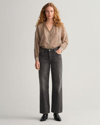 Blusa de algod&oacute;n y seda a cuadros