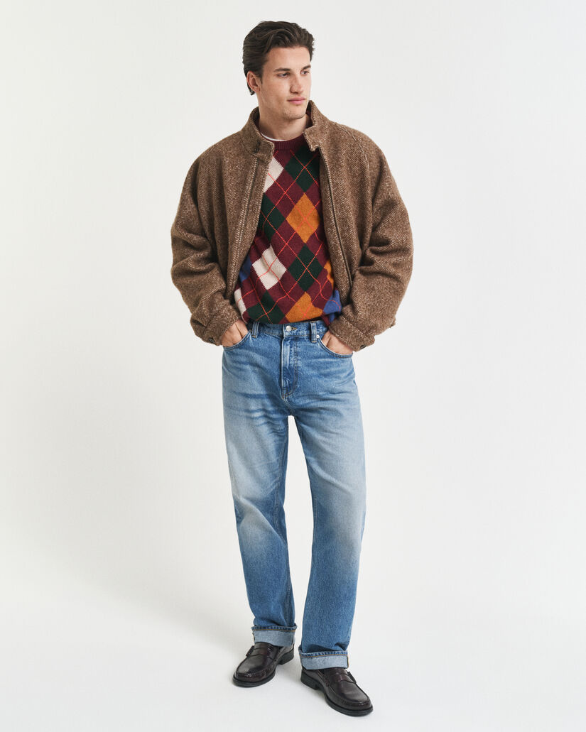 Jersey de cuello redondo Argyle