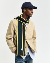 Bufanda de punto de mezcla de lana a rayas