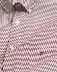 Camisa Regular Fit clásica de popelina a rayas finas