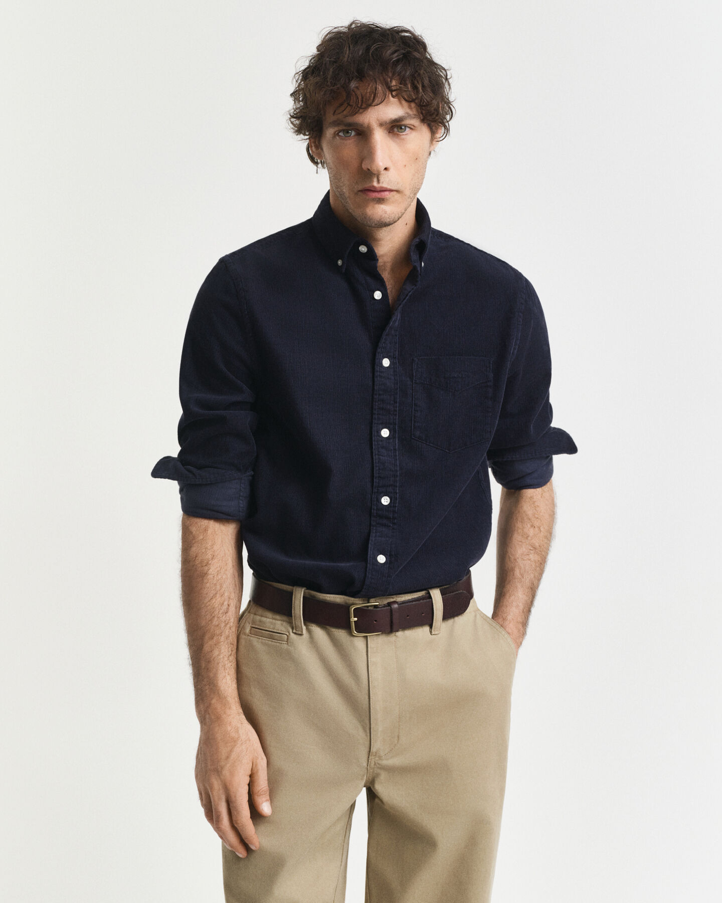 Camisa Regular Fit de pana