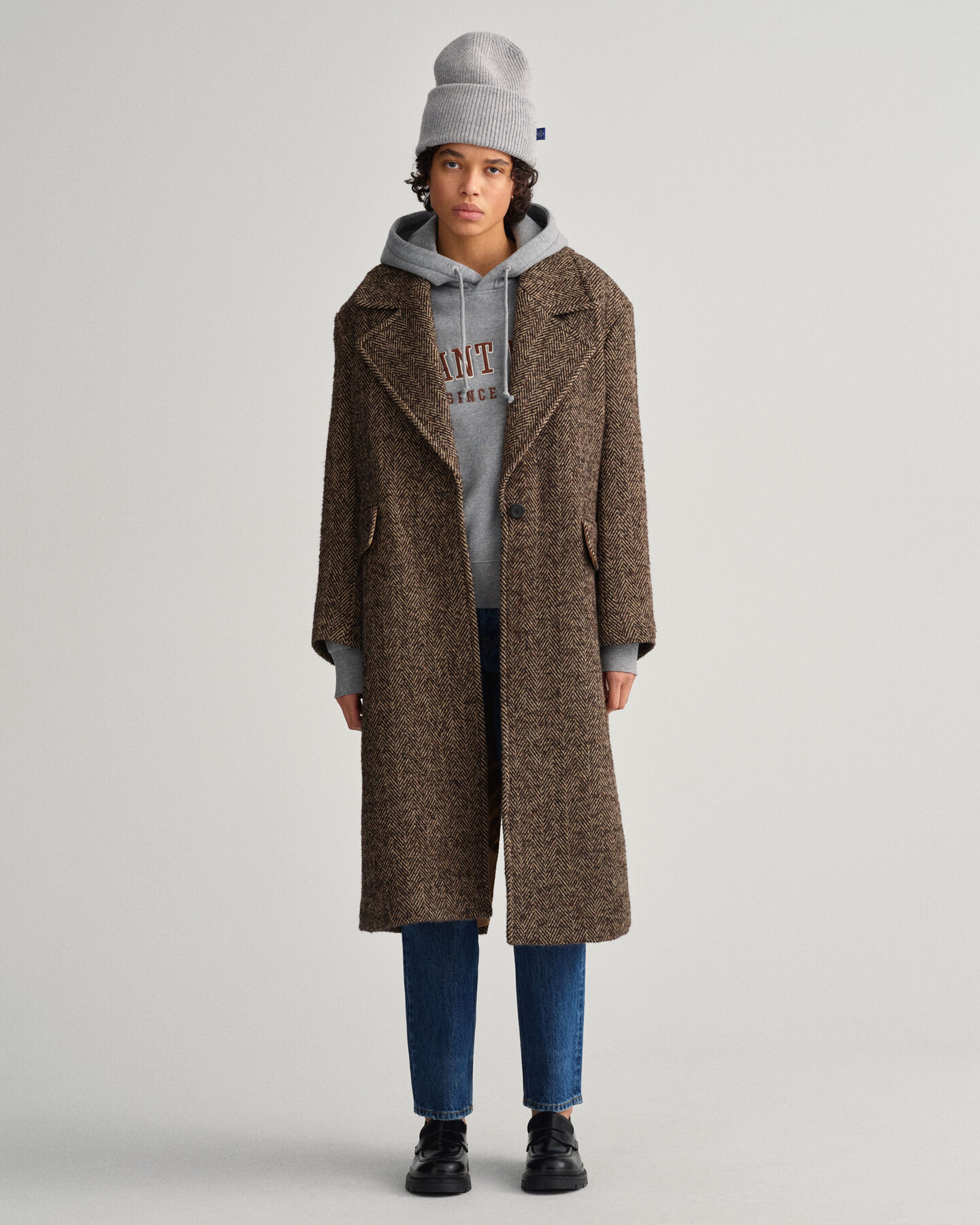 Gorro de punto acanalado