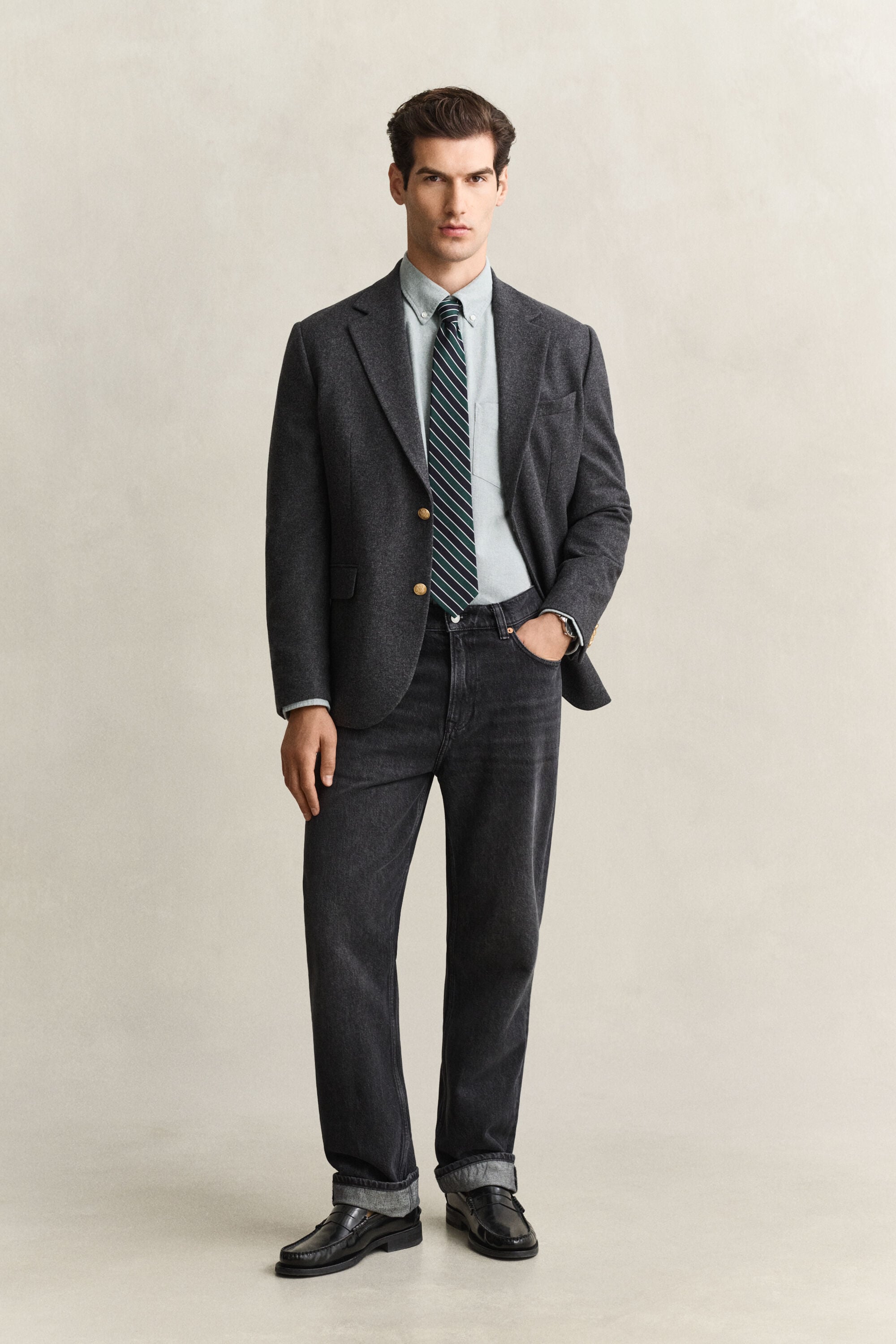 Camisa Oxford perchada