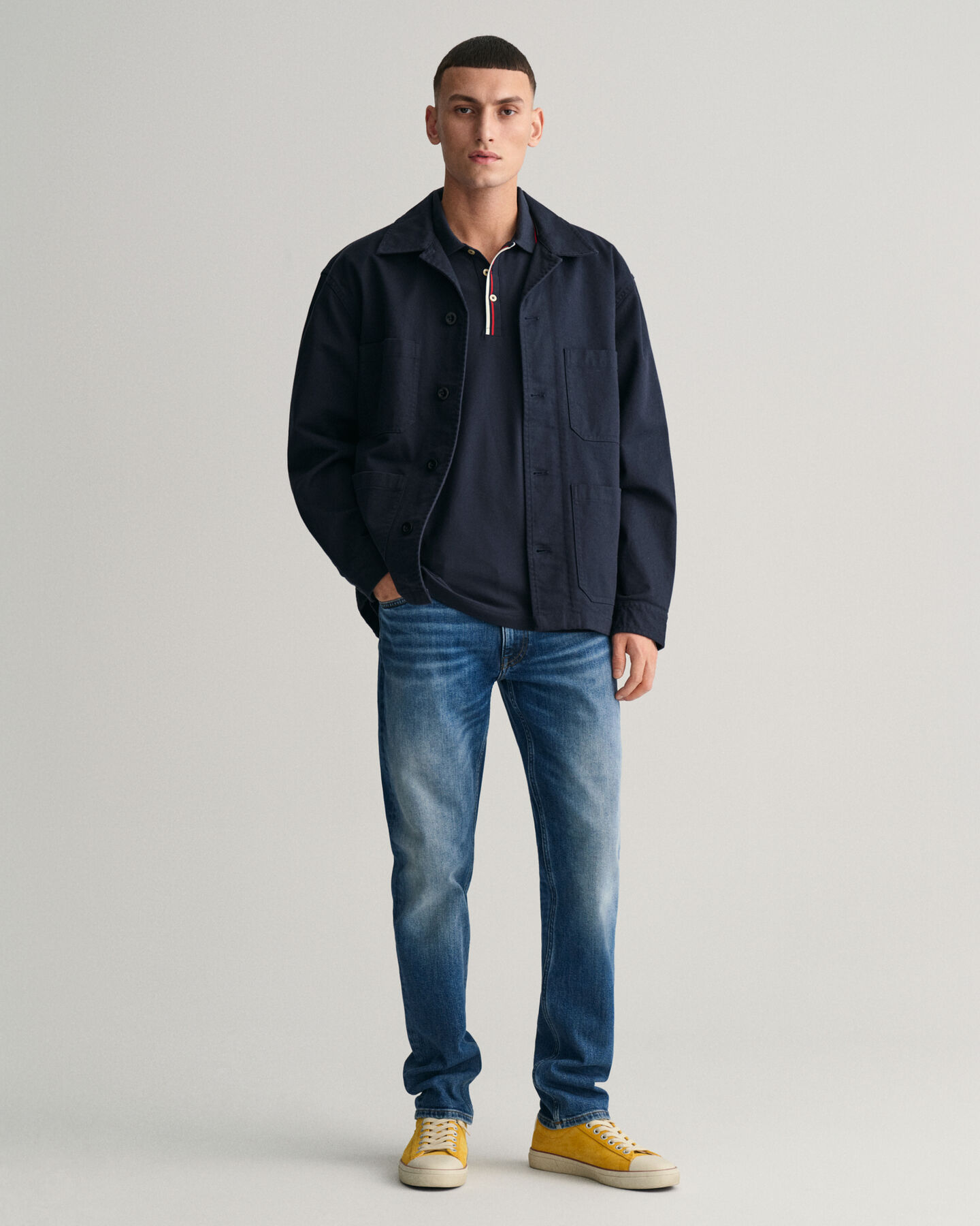 Polo de piqu&eacute; con ribete en dos colores