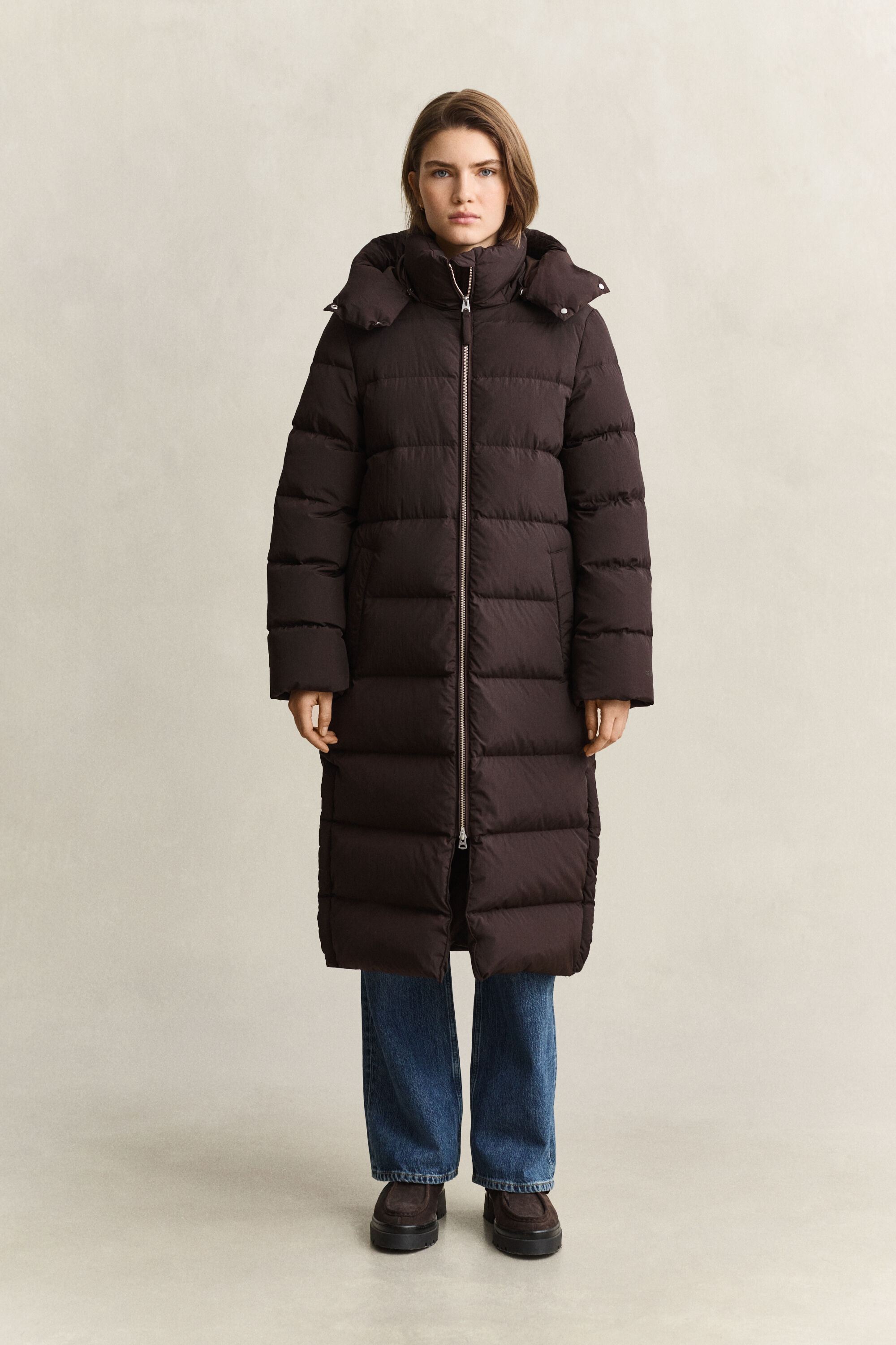 Abrigo de plumón largo