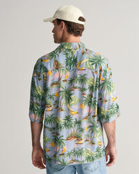 Camisa Relaxed Fit de manga corta Hawaiian Print
