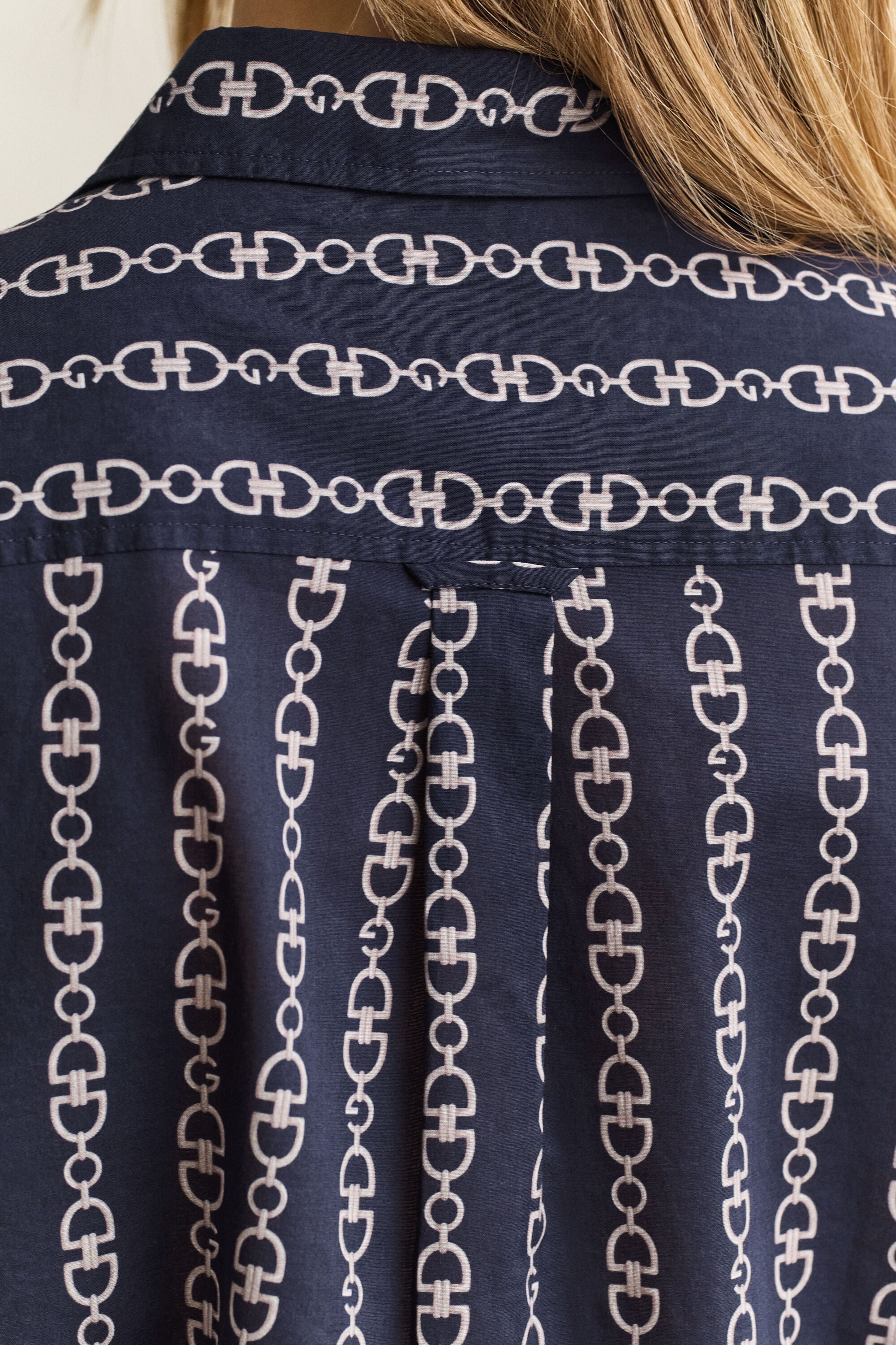 Camisa de gasa de algodón con estampado