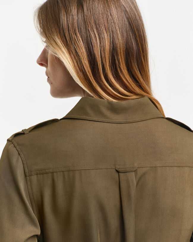 Vestido camisero con bolsillo