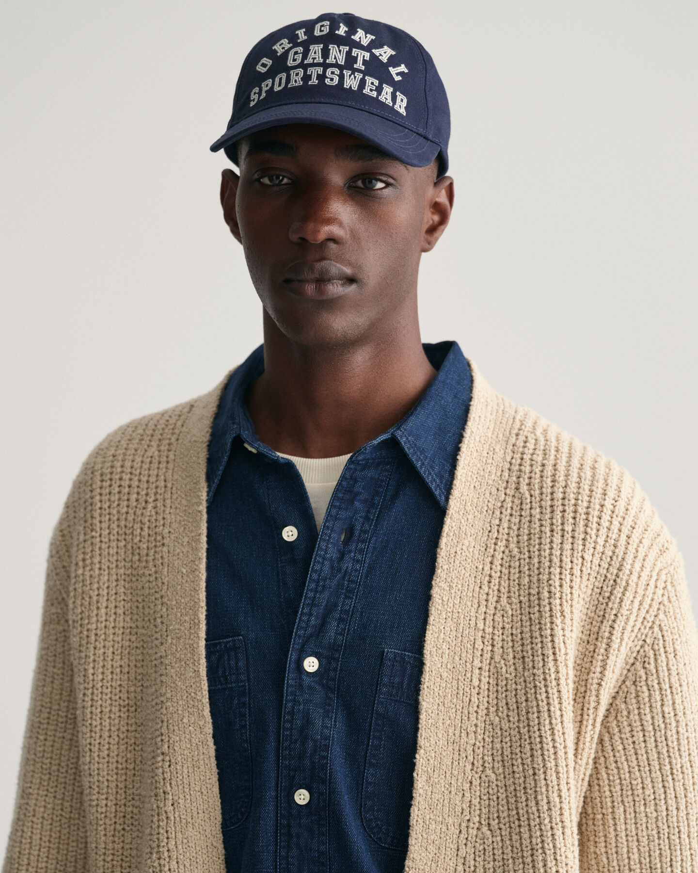 Cárdigan de bouclé acanalado