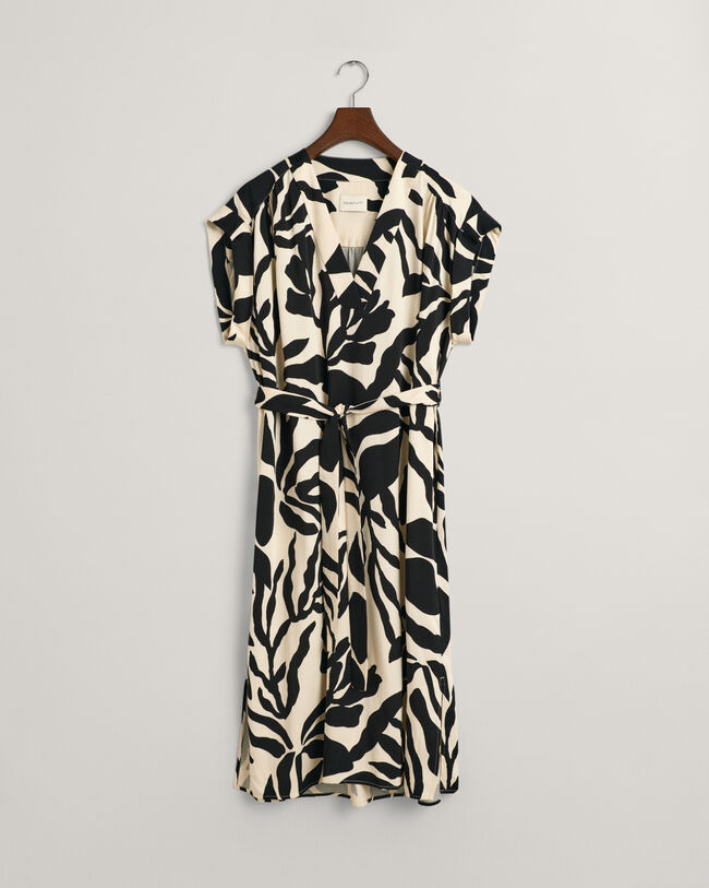 Vestido de manga corta Palm Print