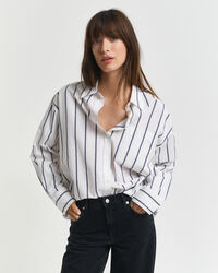 Camisa de popelina clásica a rayas oversize