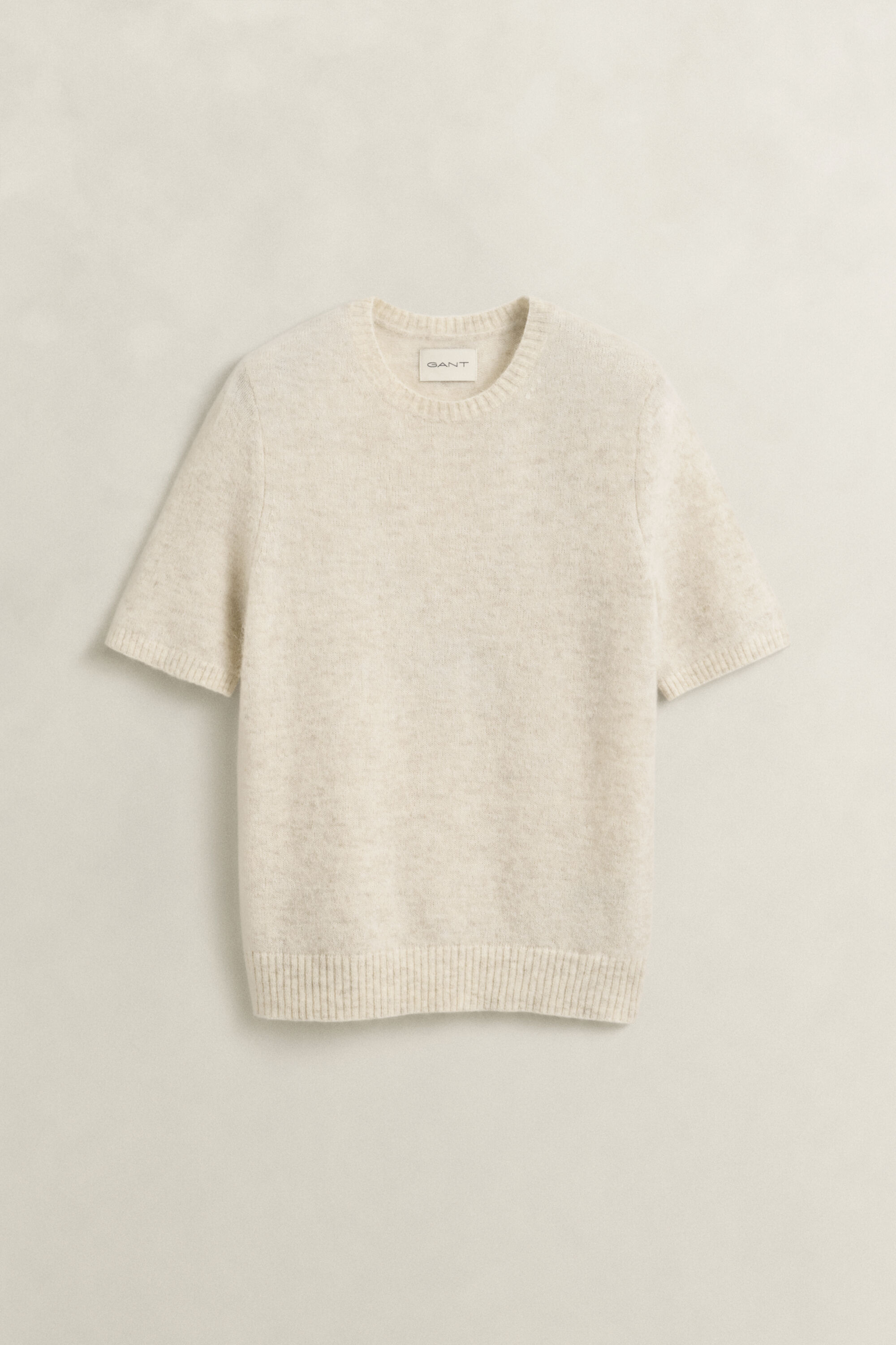 Jersey de manga corta en mezcla de lana de alpaca