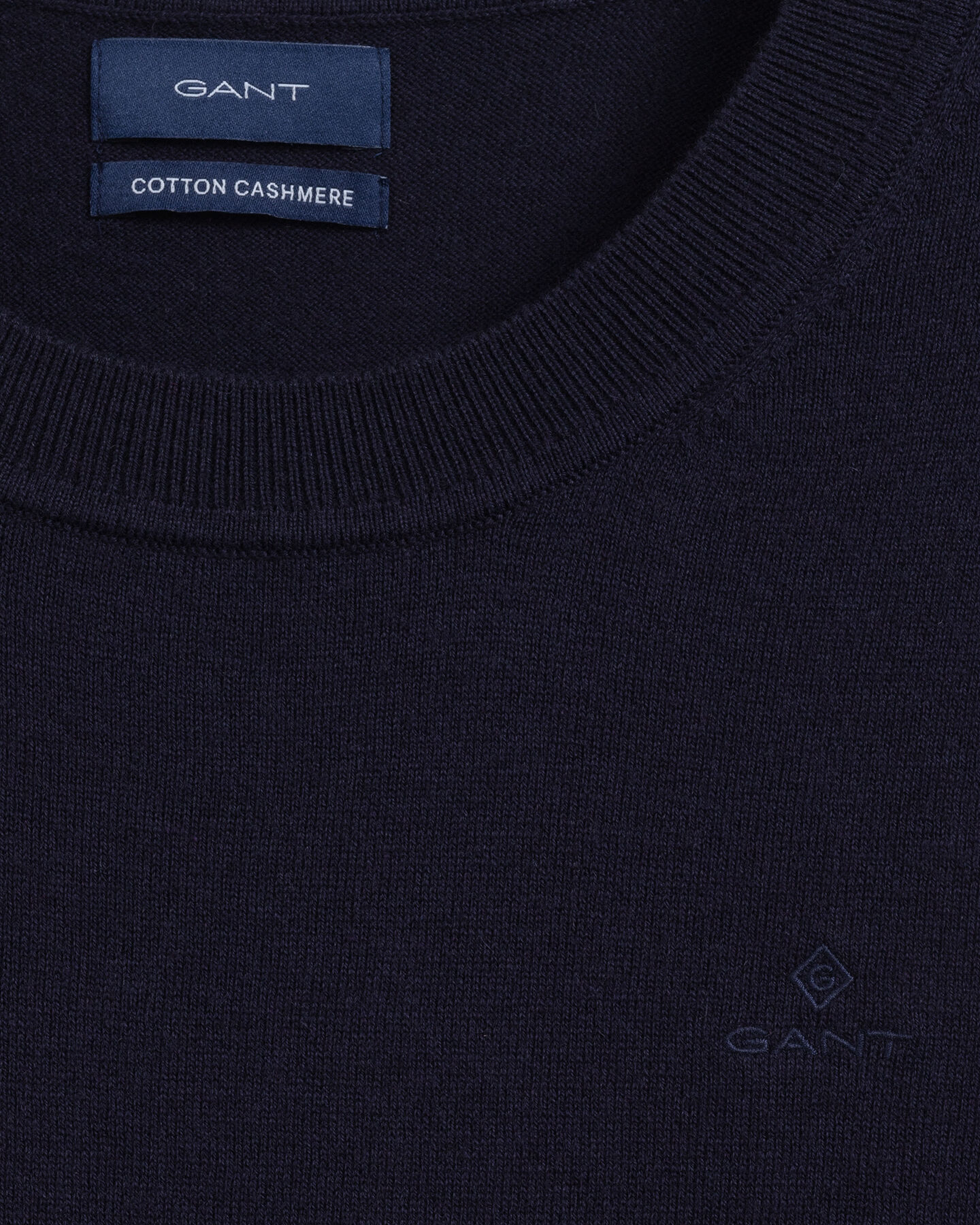 Jersey de cuello redondo en algod&oacute;n y cachemir