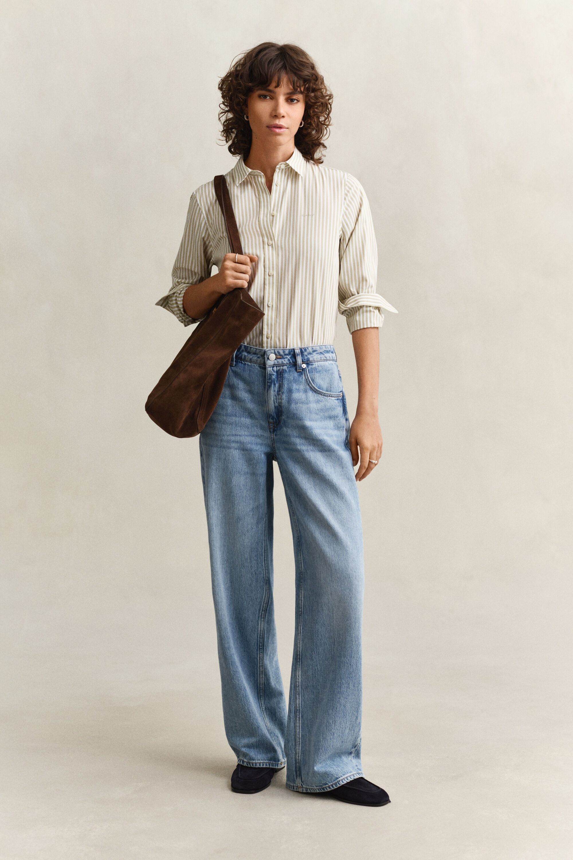 Camisa Regular Fit clásica de popelina a rayas