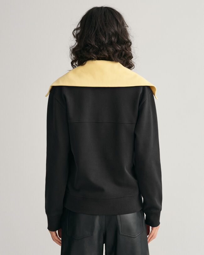 Sudadera con media cremallera y bloques de color