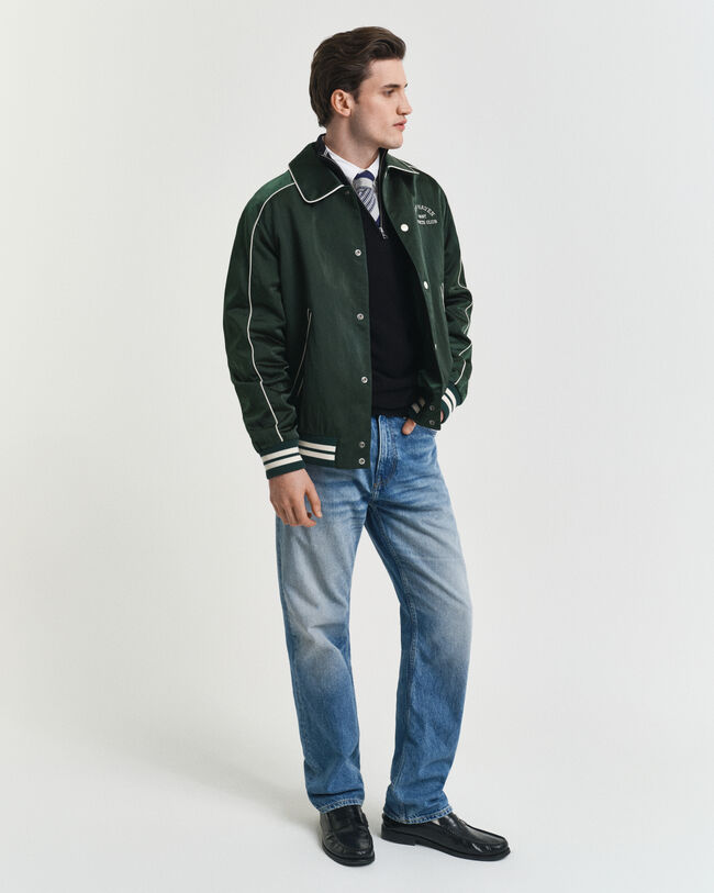 Jersey de piqué de algodón con media cremallera