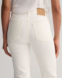 Vaqueros tobilleros Slim Fit blancos