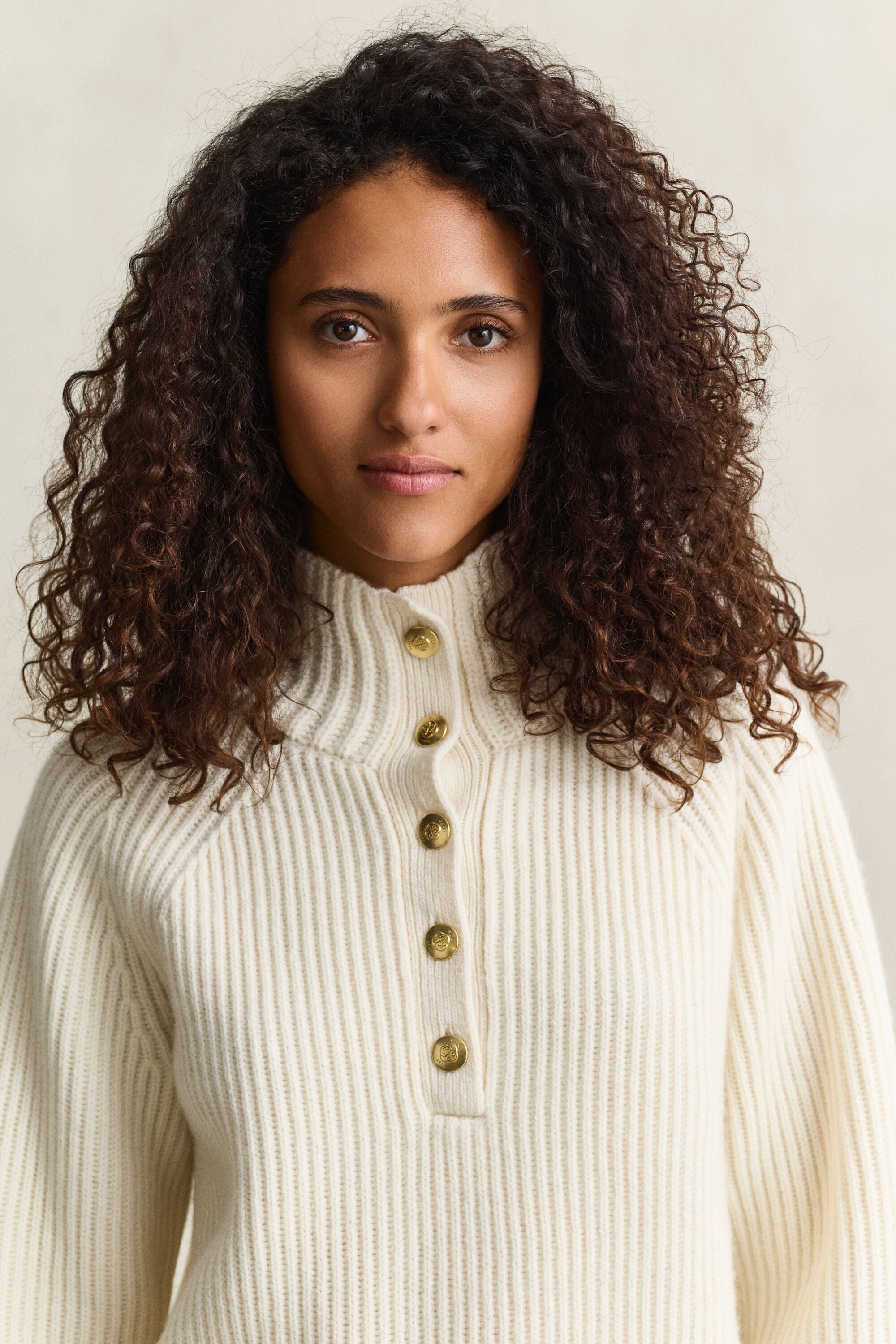 Jersey de lana de oveja con botones