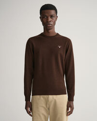 Jersey de cuello redondo en lana de oveja muy fina