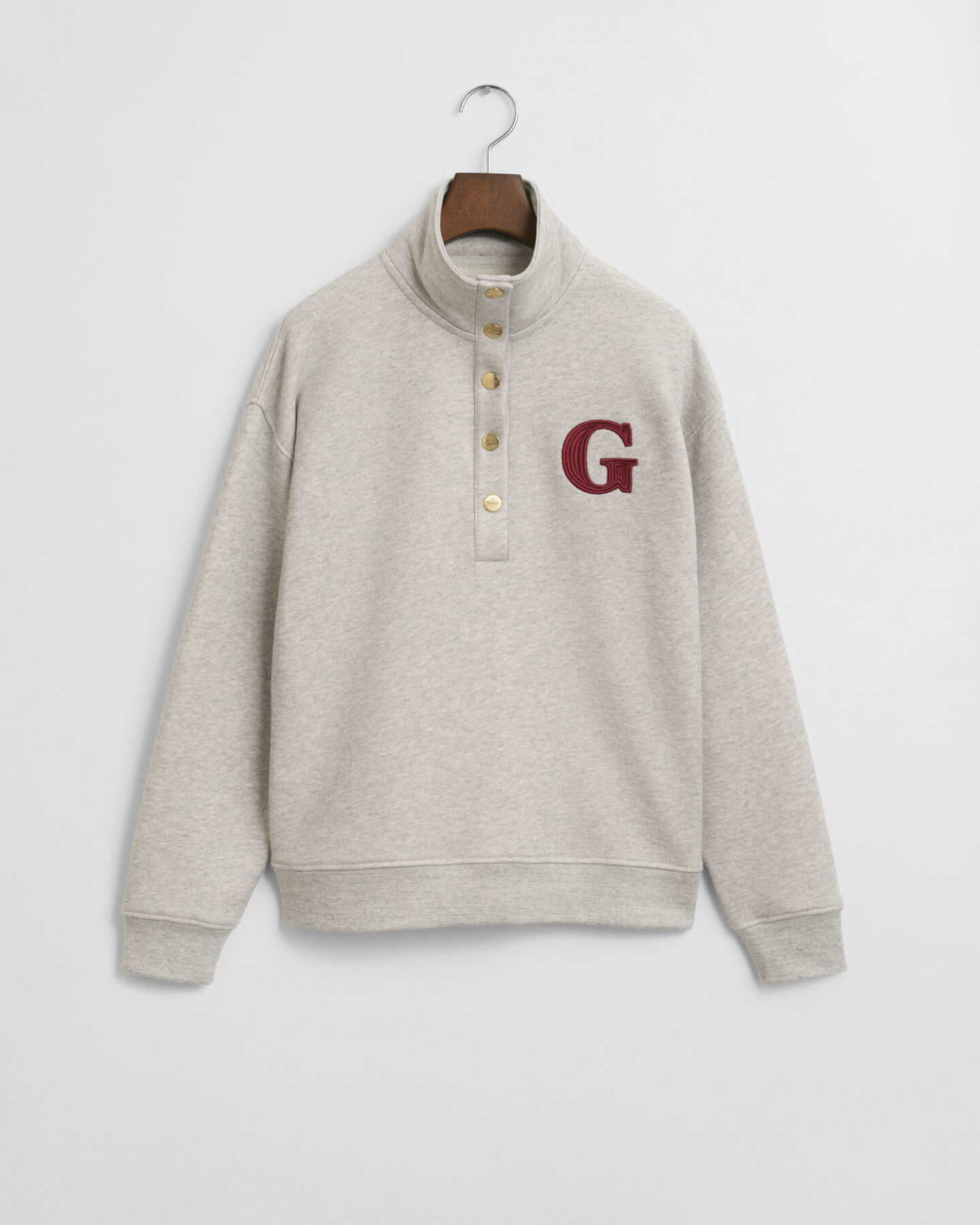 Sudadera G-Badge con media botonadura