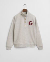Sudadera G-Badge con media botonadura