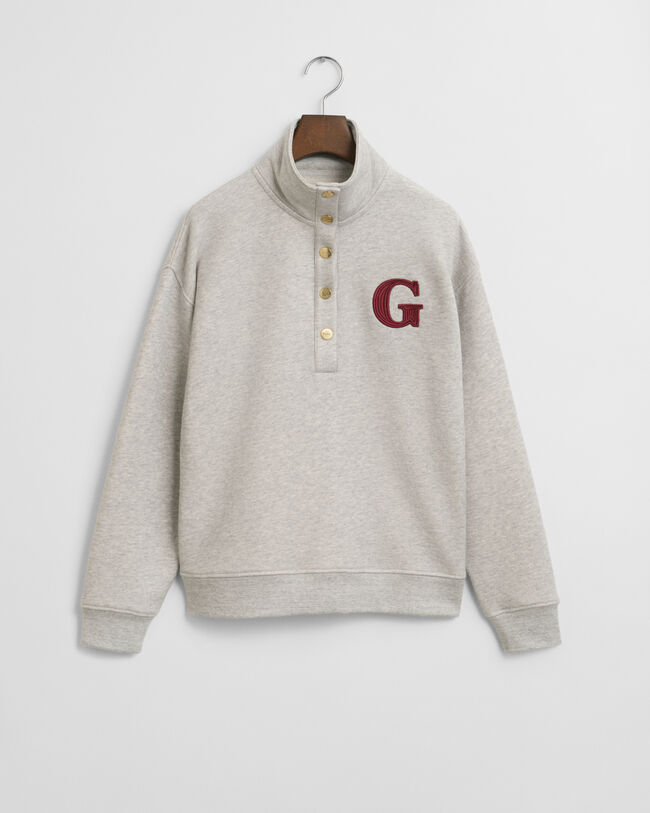 Sudadera G-Badge con media botonadura