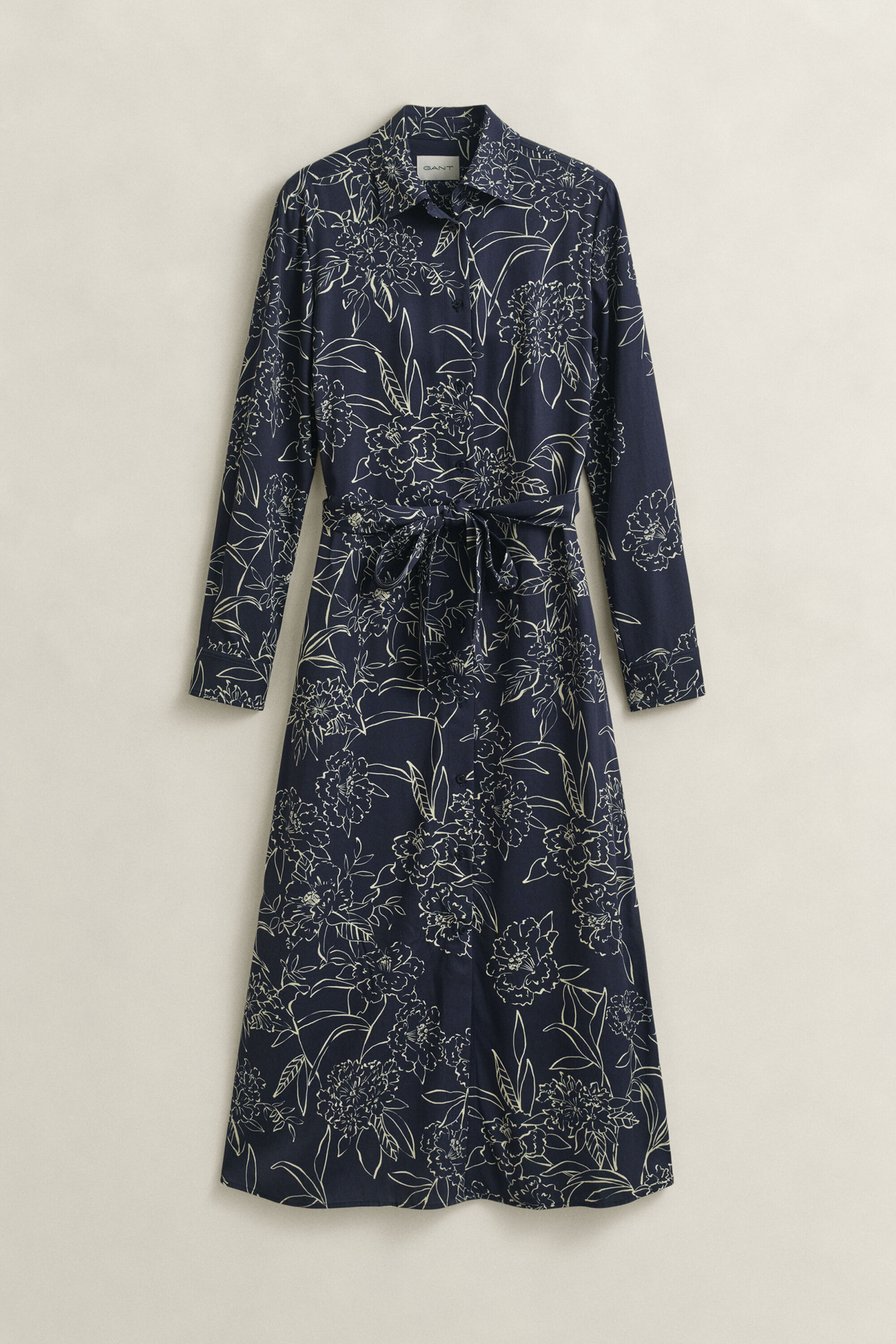 Vestido camisero con estampado floral