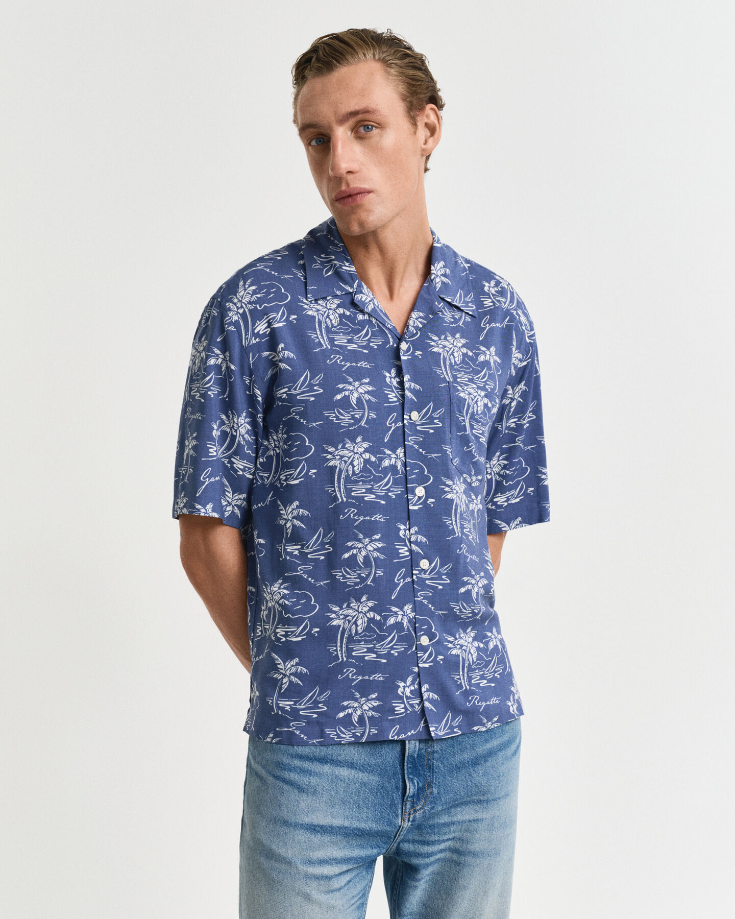 Camisa Relaxed Fit Island Print
