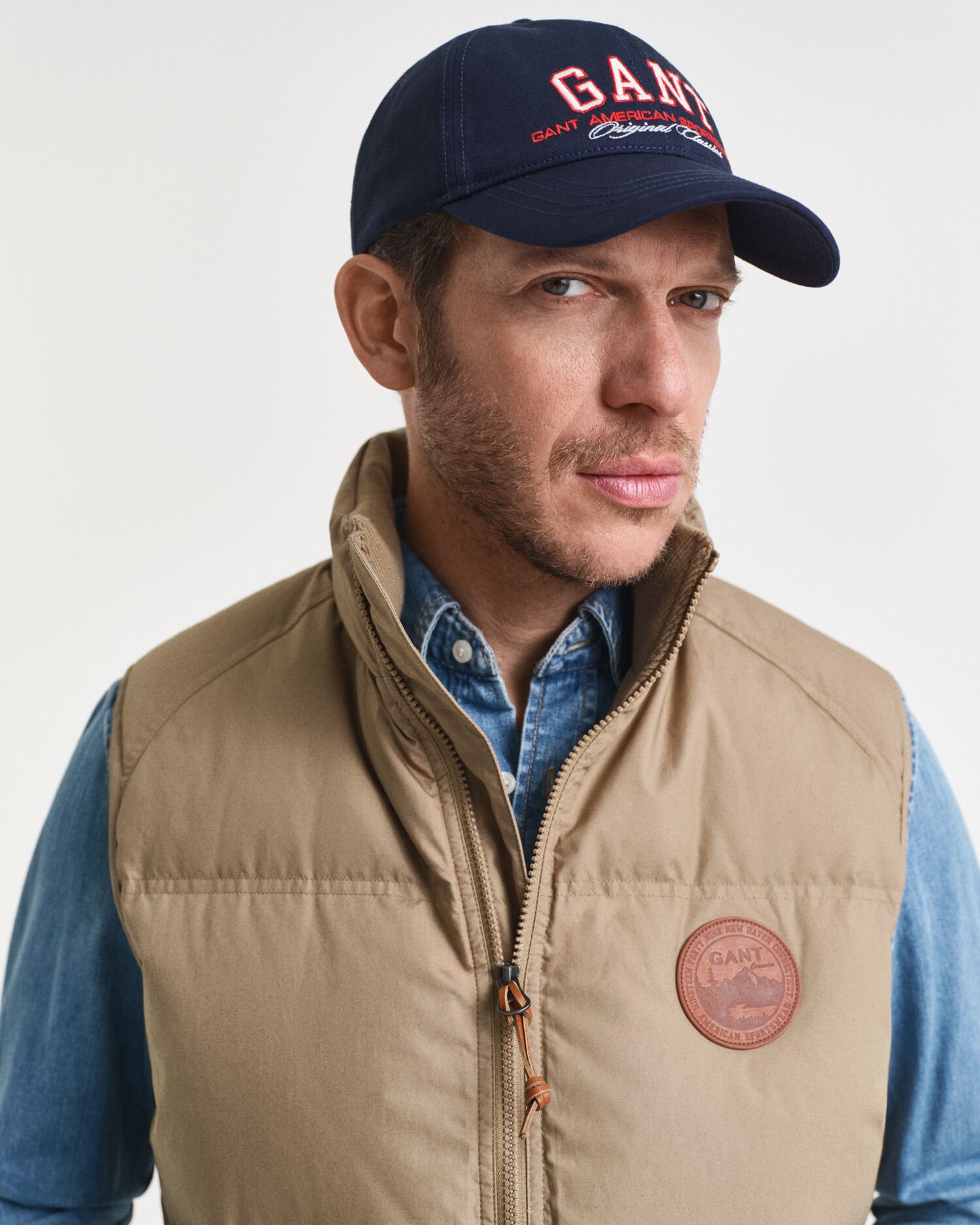 Chaleco de con relleno medio de plumón